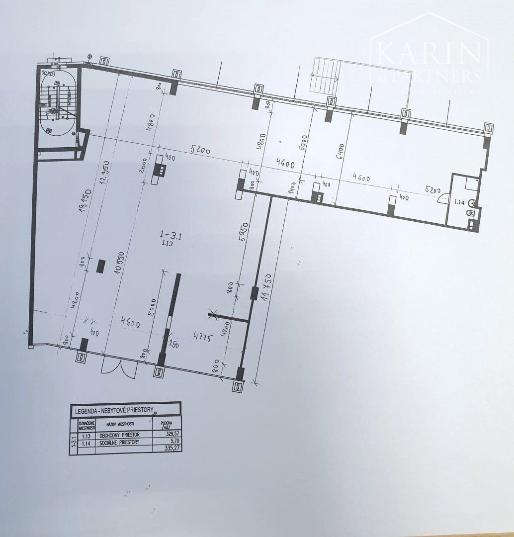 PRENÁJOM-Obchodné priestory 335 m2 s výkladmi do ulice-Tomášiková ul.