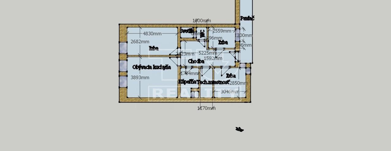 Výnimočný 3 izbový byt 70 m2 s romantickou vlastnou pavlačou v tichej časti Bratislava – Staré Mesto