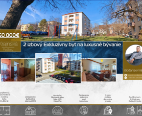 2 izbový Exkluzívny byt na luxusné bývanie