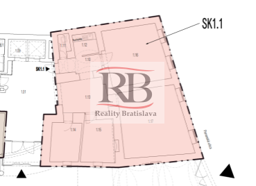 Celok 4 kancelárií na prízemí administratívnej budovy, Panenská - Staré Mesto, 102,1m2