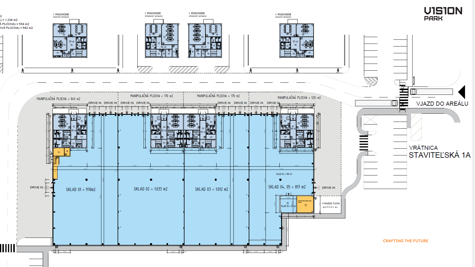 CREDA | prenájom od 817 m2 skladové priestory, Bratislava - Rača