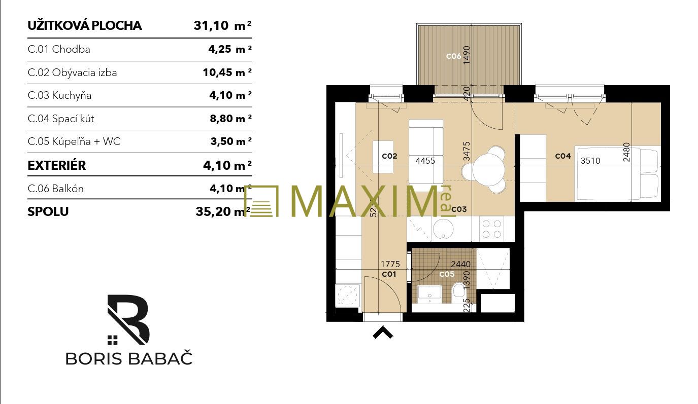 1,5 - izbový apartmán na Račianskej ulici v projekte Pri Mýte