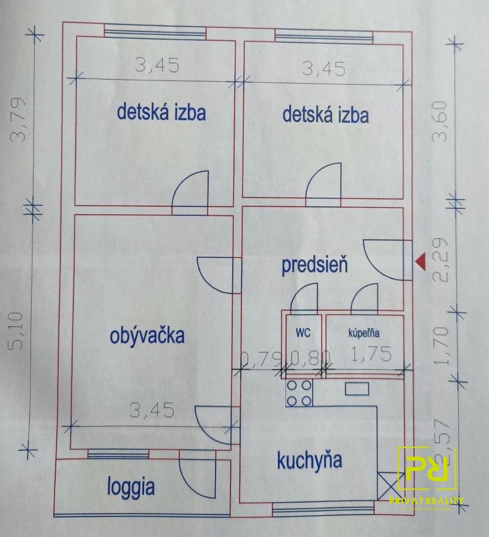 Ponúkame Vám na predaj 3 izbový byt Bratislava-Vrakuňa, Bebravská ul.