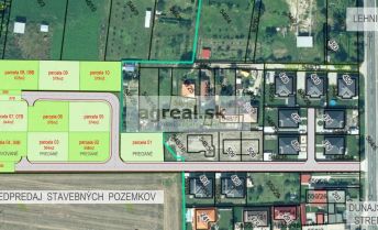 Predaj- posledných 6 atraktívnych stavebných pozemkov (od 574 do 676 m²) v novej obytnej zóne, Michal na Ostrove – Kolónia (iba 20 min. do Ružinova!)