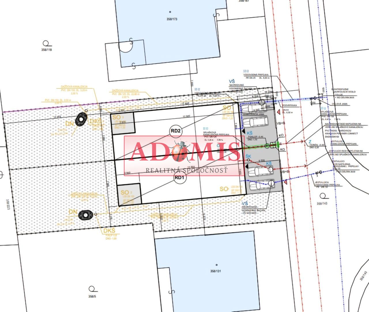 ADOMIS - predáme 4izbový bungalov A,B 125m2,tepelné čerpadlo,rekuperácia, všetky siete, Košice - Šaca