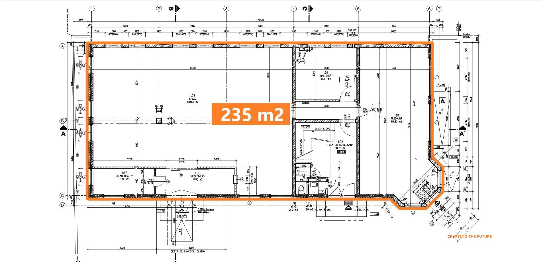 CREDA | prenájom obchodný priestor so skladom, Nitra - Chrenová