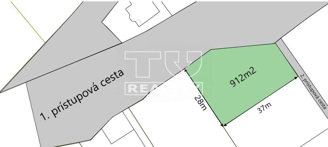 EXKLUZÍVNE-STAVEBNÝ POZEMOK, DOLNÁ TIŽINA, VÝMERA 912m²