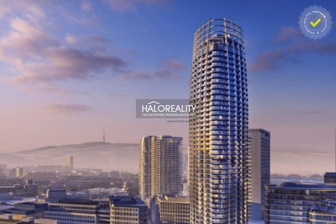 HALO reality - Prenájom, dvojizbový byt Bratislava Staré Mesto, Eurovea Tower s parkovacím státím  - NOVOSTAVBA