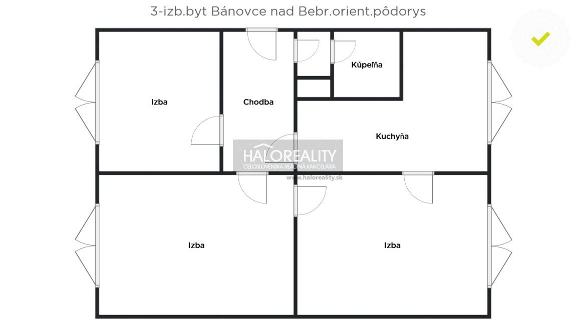 HALO reality - Predaj, trojizbový byt Bánovce nad Bebravou, Dubnička