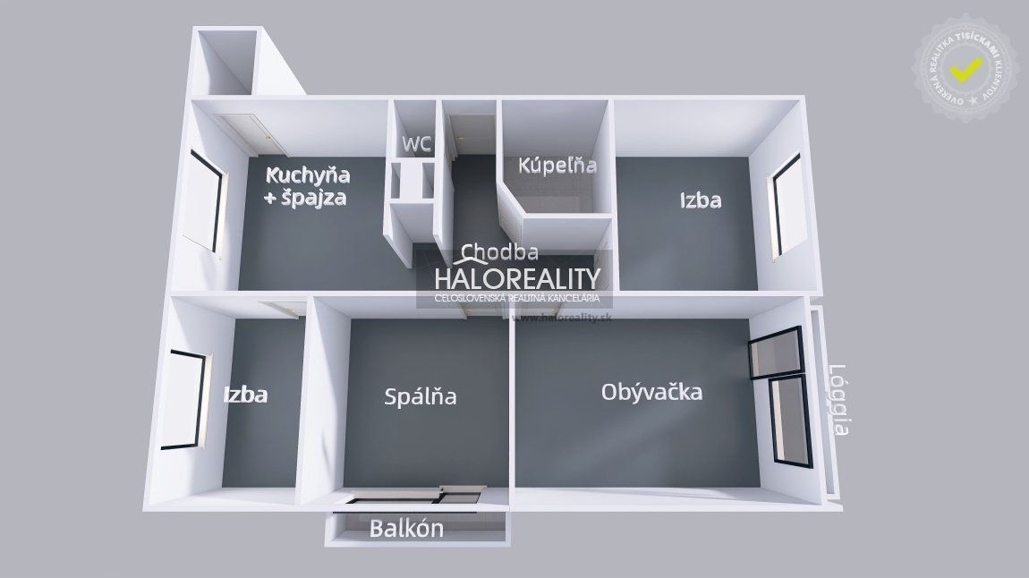 HALO reality - Predaj, štvorizbový byt Bytča, Veľká Bytča - EXKLUZÍVNE HALO REALITY
