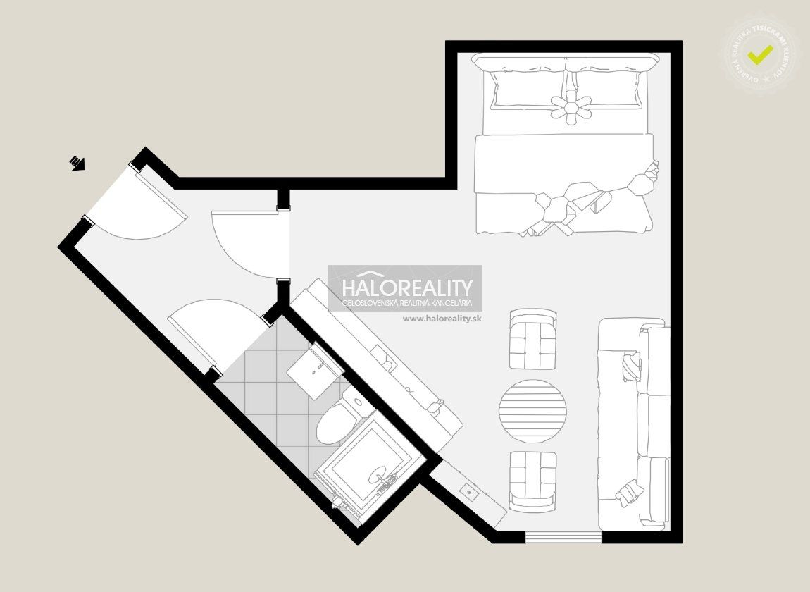 HALO reality - Predaj, jednoizbový byt Donovaly, TATRAN - EXKLUZÍVNE HALO REALITY