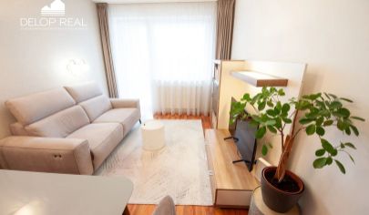 V novšej tehlovej stavbe príjemný 2 izbový, klimatizovaný byt s balkónom a vlastným kúrením