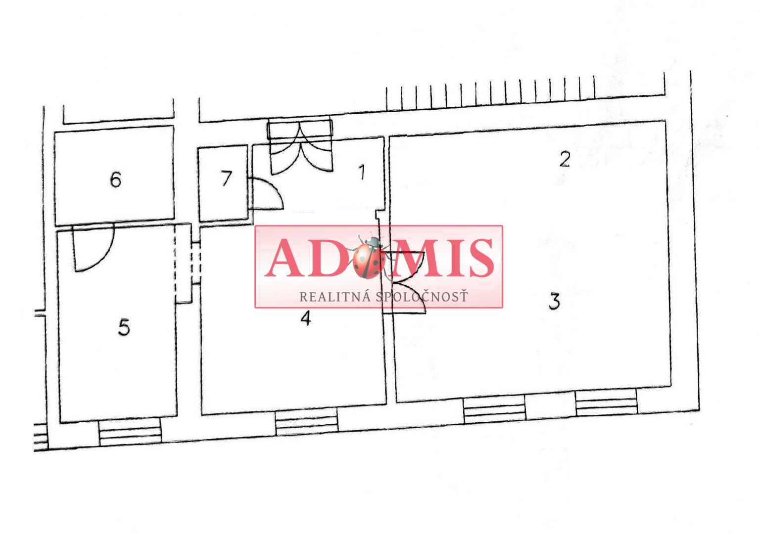 ADOMIS - Predám 2-izbový byt 60m2 Mlynská ul., Košice centrum, parkovanie vo dvore