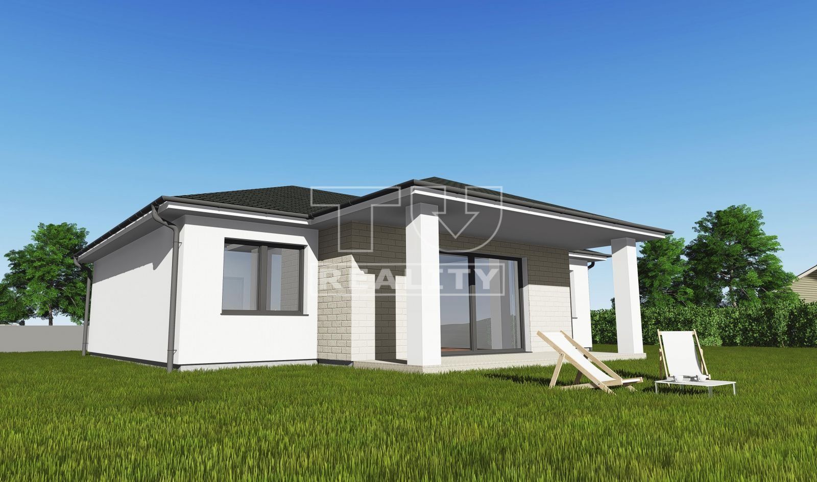 4-i RD za skvelú cenu – moderný projekt s prestrešenou terasou a premysleným priestorom!