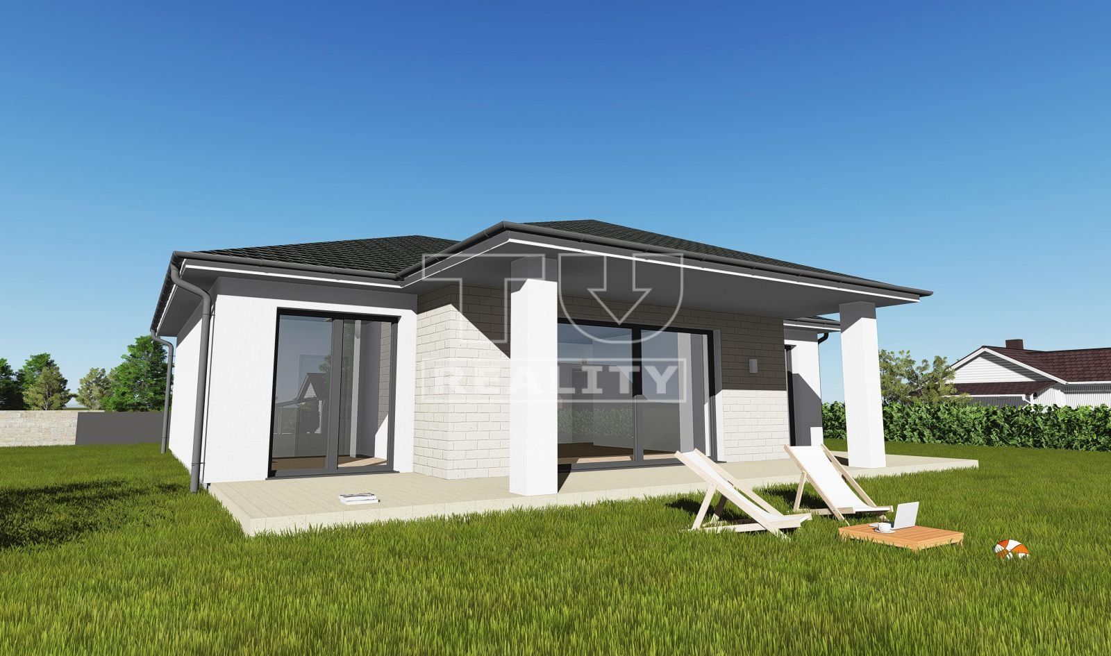 4-i RD za skvelú cenu – moderný projekt s prestrešenou terasou a premysleným priestorom!