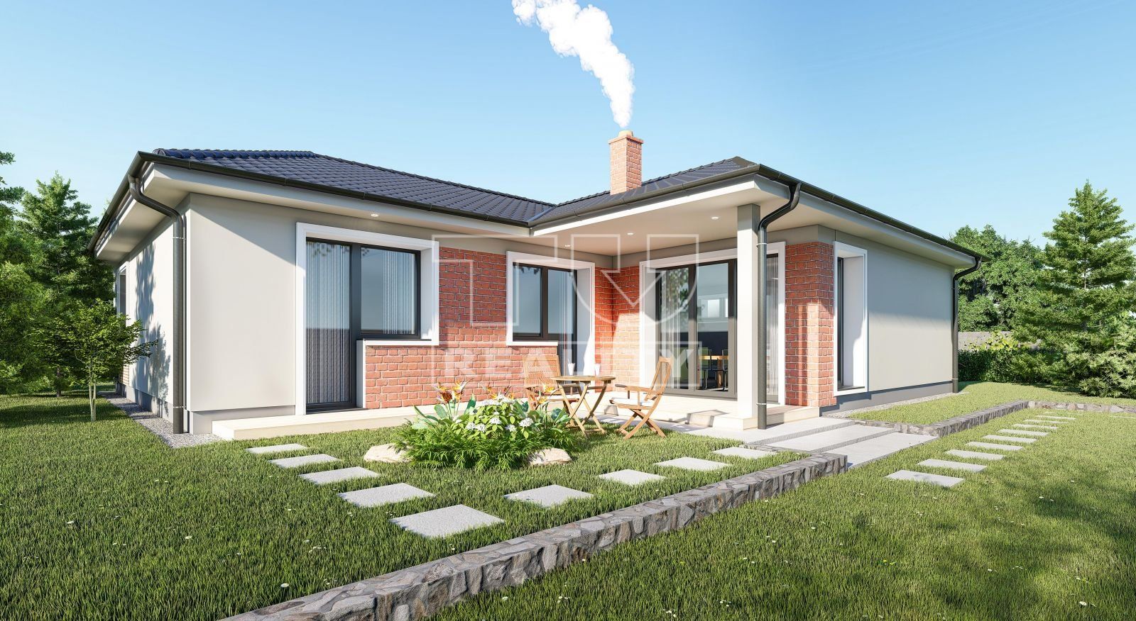 4i RD v tvare L – 121 m² priestoru, terasa 17 m² a maximálne súkromie pre vašu rodinu!
