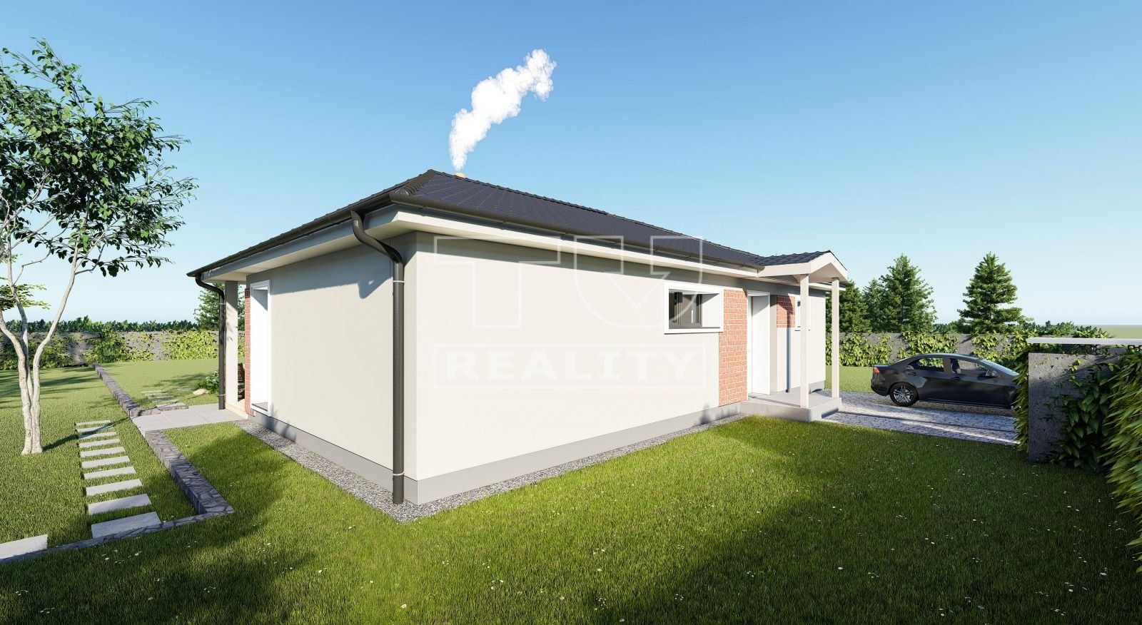 4i RD v tvare L – 121 m² priestoru, terasa 17 m² a maximálne súkromie pre vašu rodinu!