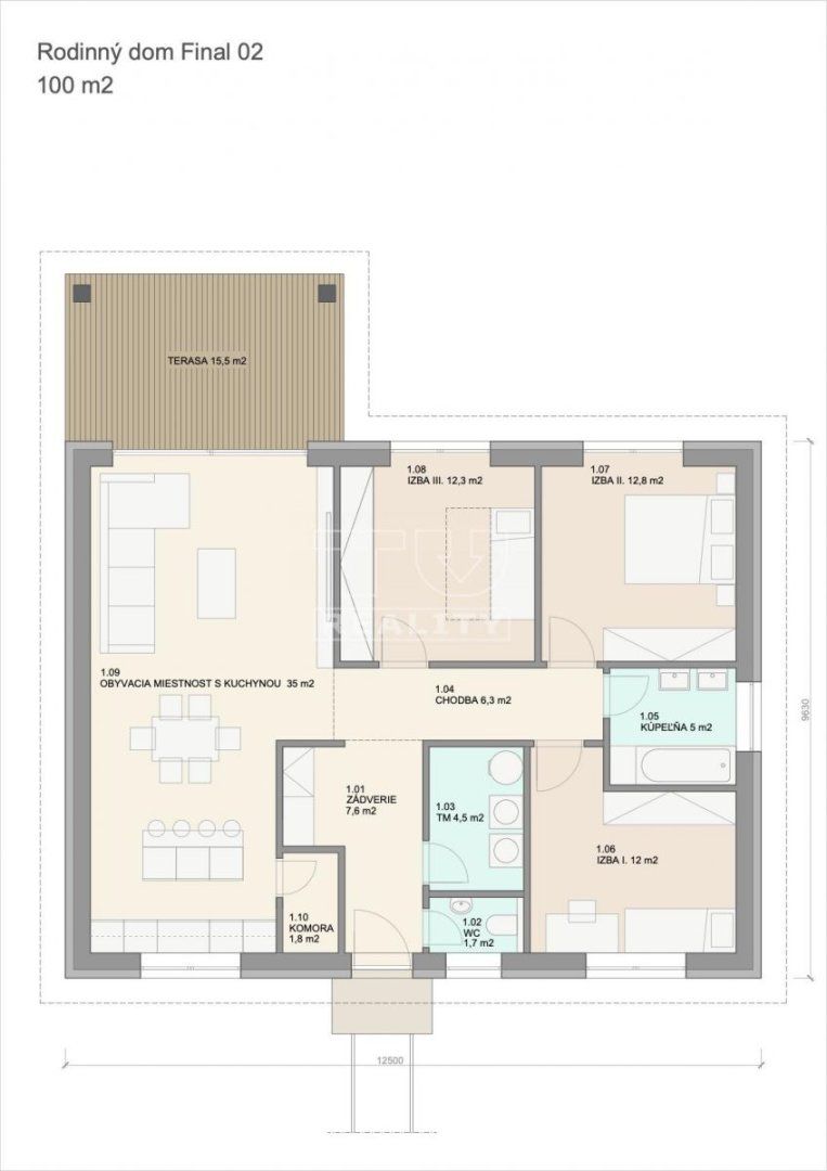 Postavte si svoj vlastný 4i RD s terasou – 100 m² komfortu, ktorý si doladíte podľa seba!
