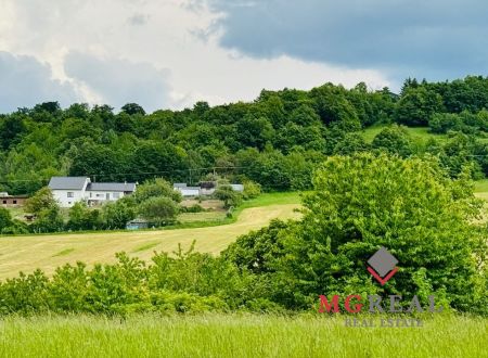 Na predaj 5 i RD v Radobici s krásnym výhľadom pri lese so stajňou pre kone – pozemok 4410 m2