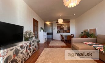 Predaj- atraktívny a slnečný 2- izb. byt (64,1 m2 + loggia 7,2 m2) so samostatnou garážou v rezidenčnom objekte Glória, ul. Záhradnícka, BA II- Ružinov- Nivy