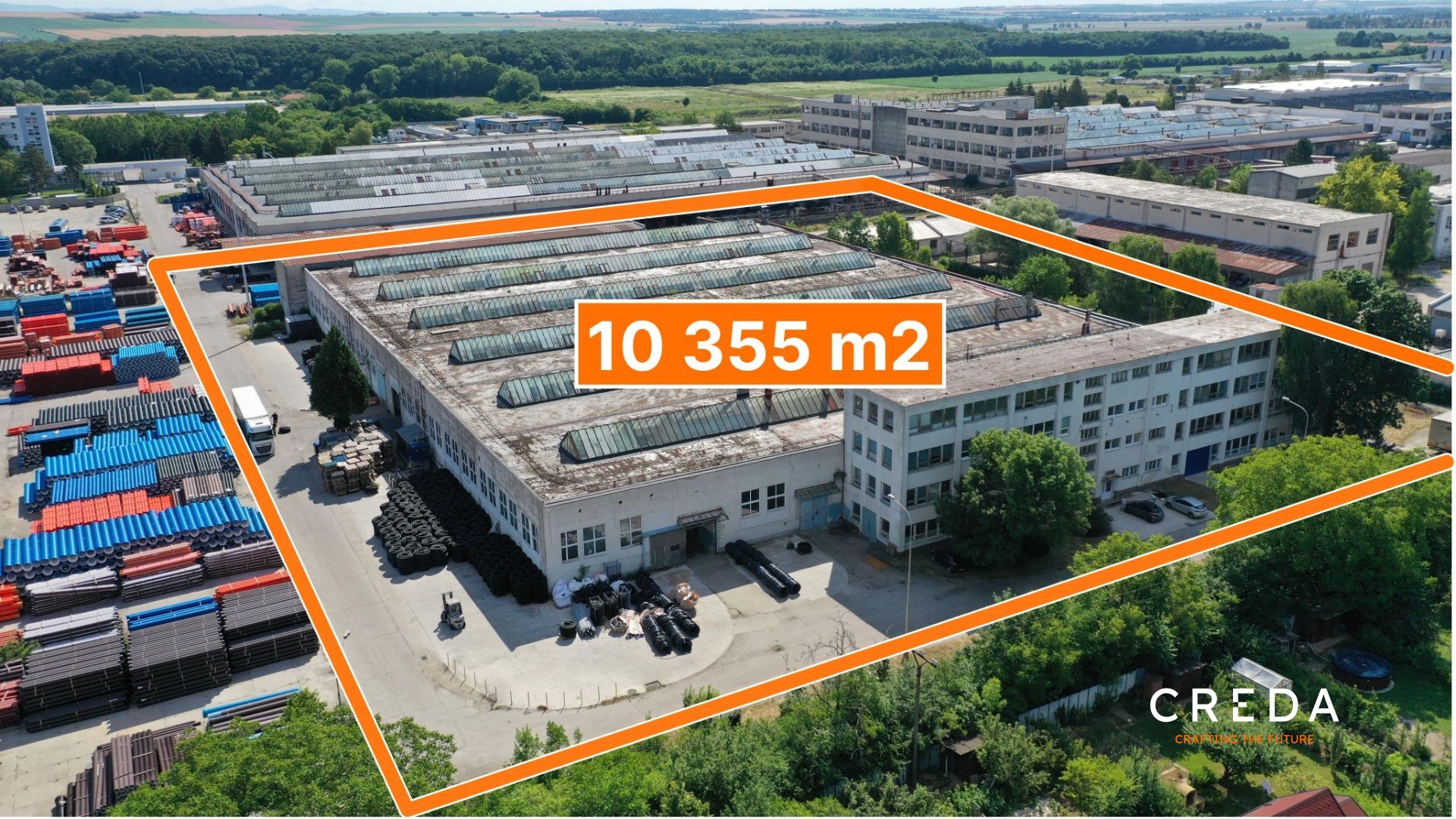 CREDA | predaj 10 355 m2 výrobná hala so žeriavmi, Nitra - Dolné Krškany