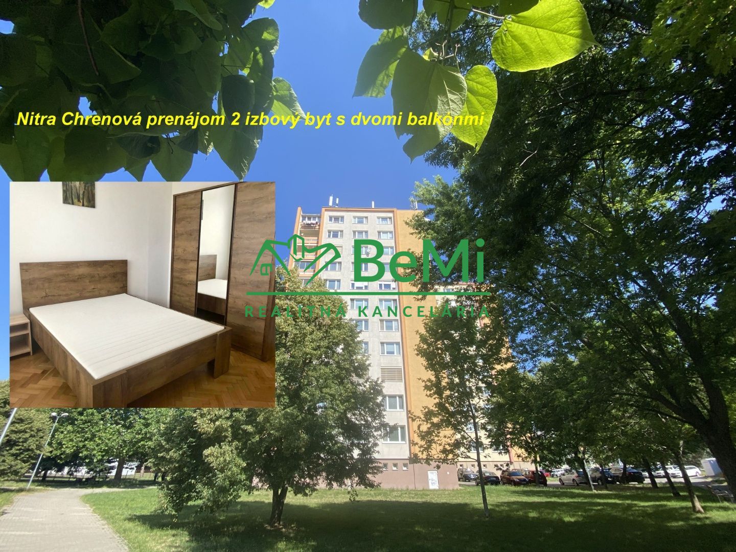 Nitra Chrenová prenájom 2 izbový byt s dvomi balkónmi ID 566-212-MIG