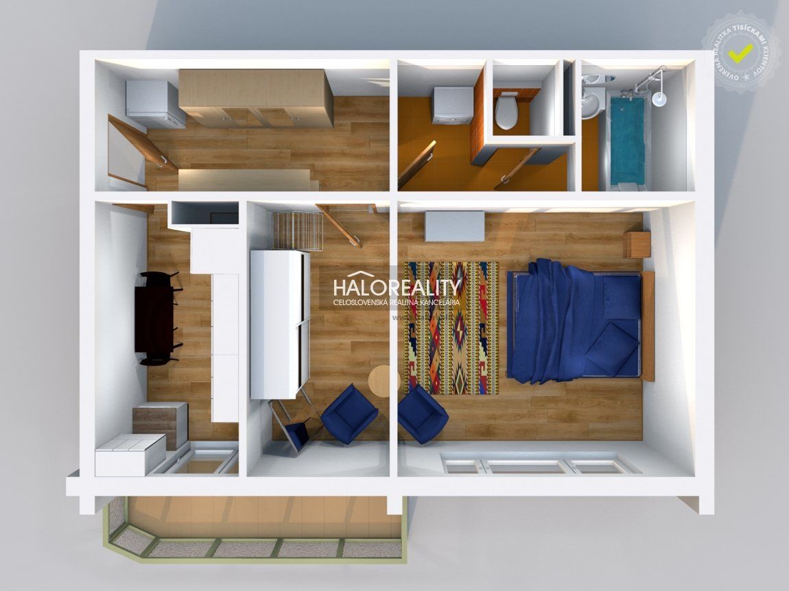 HALO reality - Prenájom, jednoizbový byt Bratislava Nové Mesto, Račianska ul. - EXKLUZÍVNE HALO REALITY