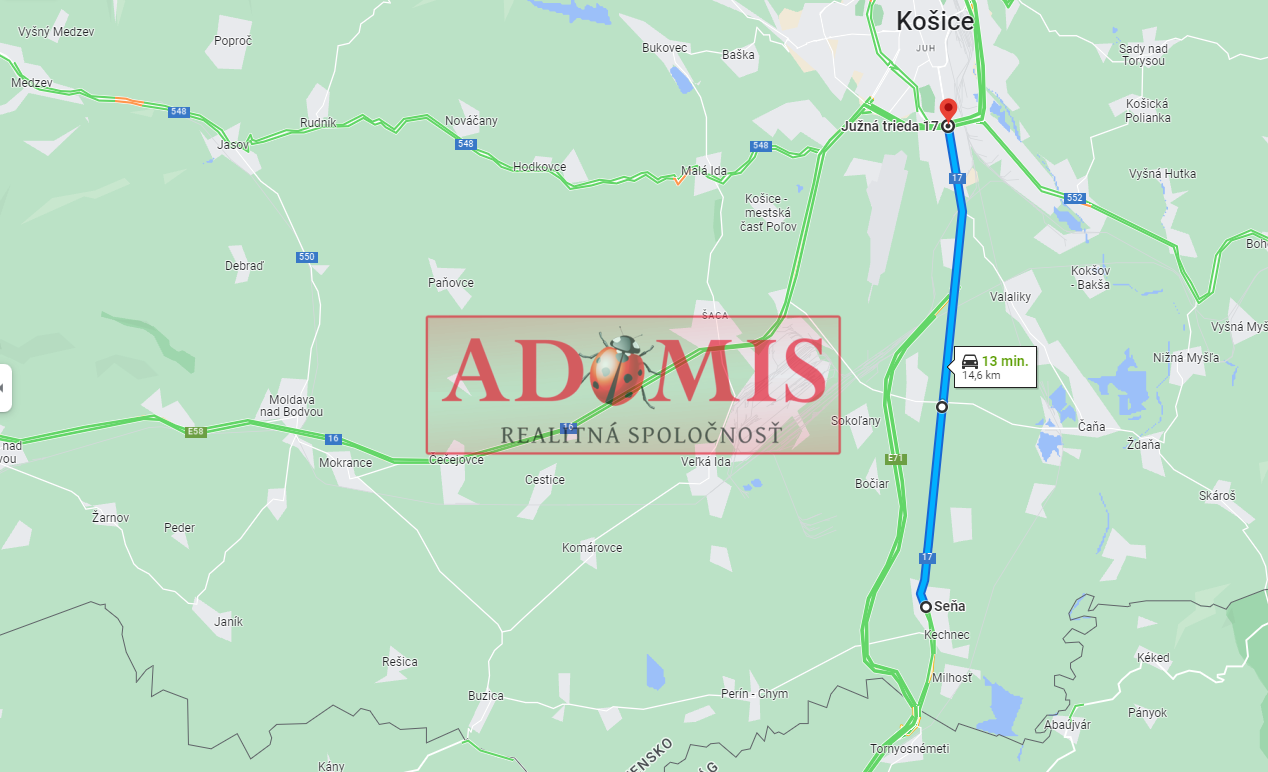 ADOMIS - predáme pekný slnečný 5izbový bungalov Seňa 128m2, kompletne dokončený,všetky IS, 580m2, len 15min z Košíc.