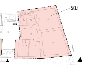 Celok 4 kancelárií na prízemí administratívnej budovy, Panenská - Staré Mesto, 101,83m2
