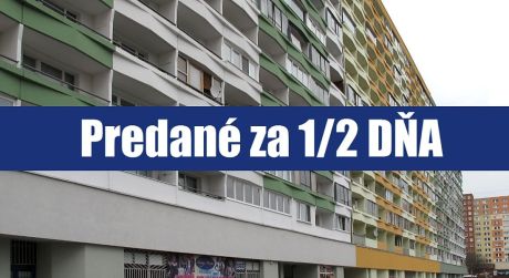 PREDANÉ ZA 1/2 DŇA: Ideálne bývanie pre mladších i starších? Garsónka v Bratislave - Petržalke vyhovie obom generáciám