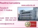ADOMIS - hľadáme na prenájom 3 izbový byt, Košice - blízke centrum