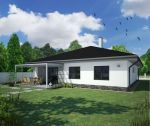 Novostavba tehlového bungalovu s garážou, 4+1, 657 m2, holodom, terasa, oplotenie, Trenčianska Turná / Zajarčie