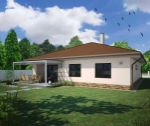 Novostavba tehlového bungalovu s garážou, 4+1, 653 m2, holodom, terasa, oplotenie, Trenčianska Turná / Zajarčie